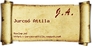Jurcsó Attila névjegykártya