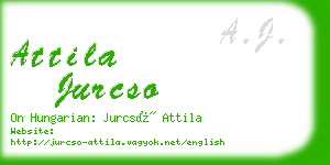 attila jurcso business card